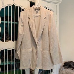 Creme Linen Blazer